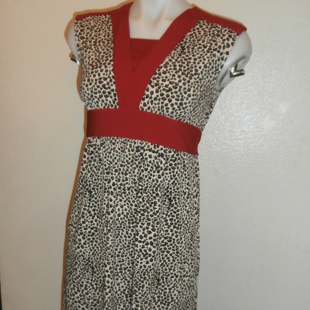 BCX GIRLS LEOPARD PRINT DRESS KIDS SIZE 16